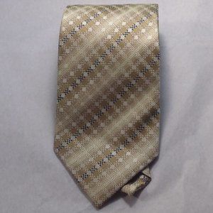 MR Marte Paris Gold/Black Silk Neck Tie  (*T2)